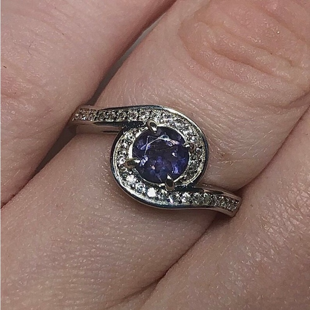 The “third eye” Sterling silver tanzanite ring